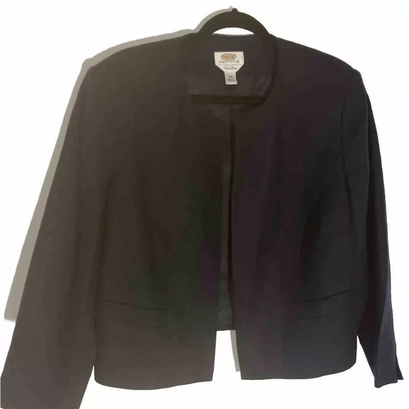 Talbots Woman Petite Navy Blue Irish Linen Jacket Size 16W - Picture 1 of 5